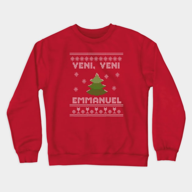Veni, Veni Emmanuel Crewneck Sweatshirt by Lemon Creek Press